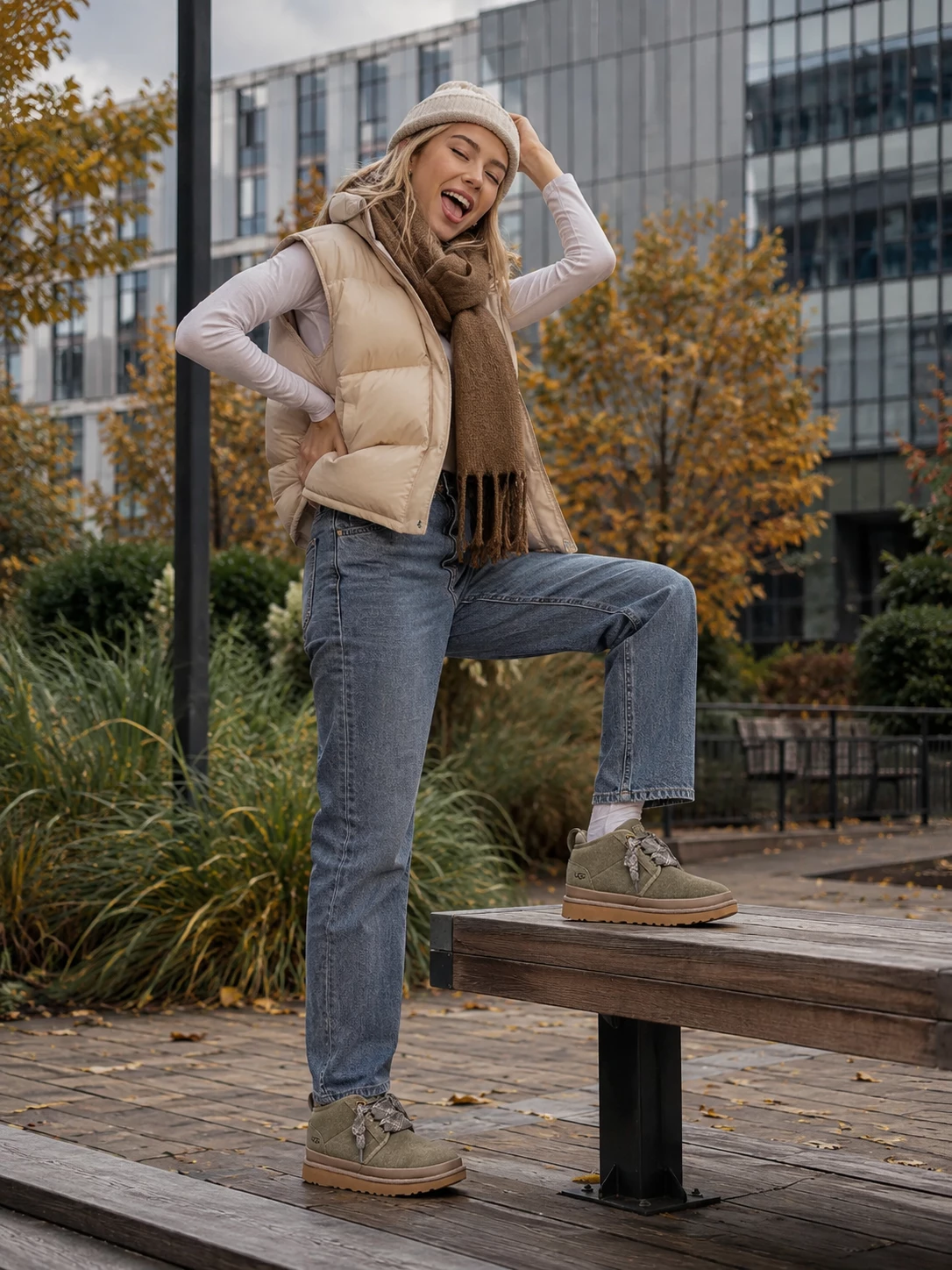 UGG Neumel FT Moss Green в образе