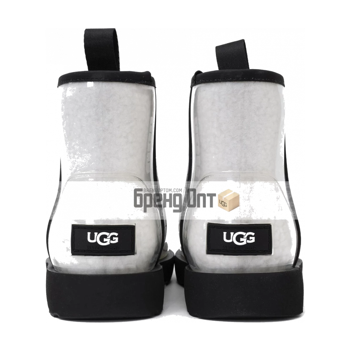 UGG Classic Clear Mini White Black — фото 2