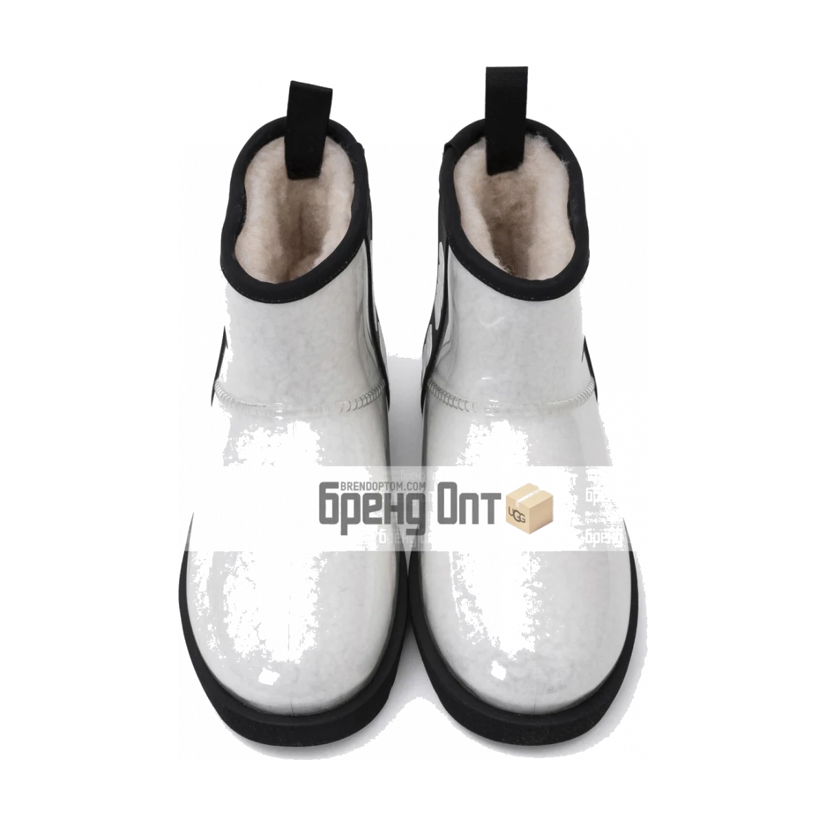 UGG Classic Clear Mini White Black — фото 3