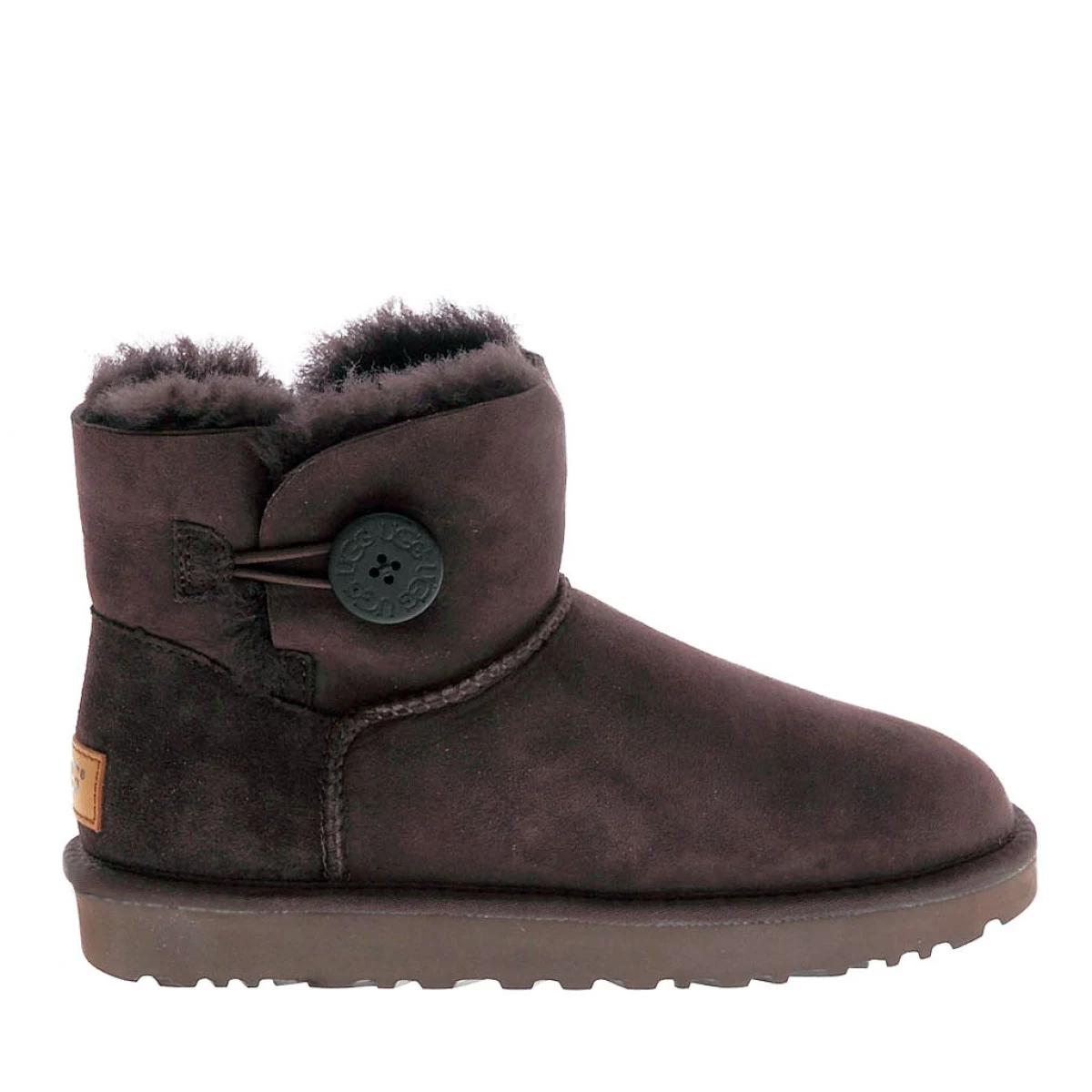 UGG Mini Bailey Button Chocolate — фото 3