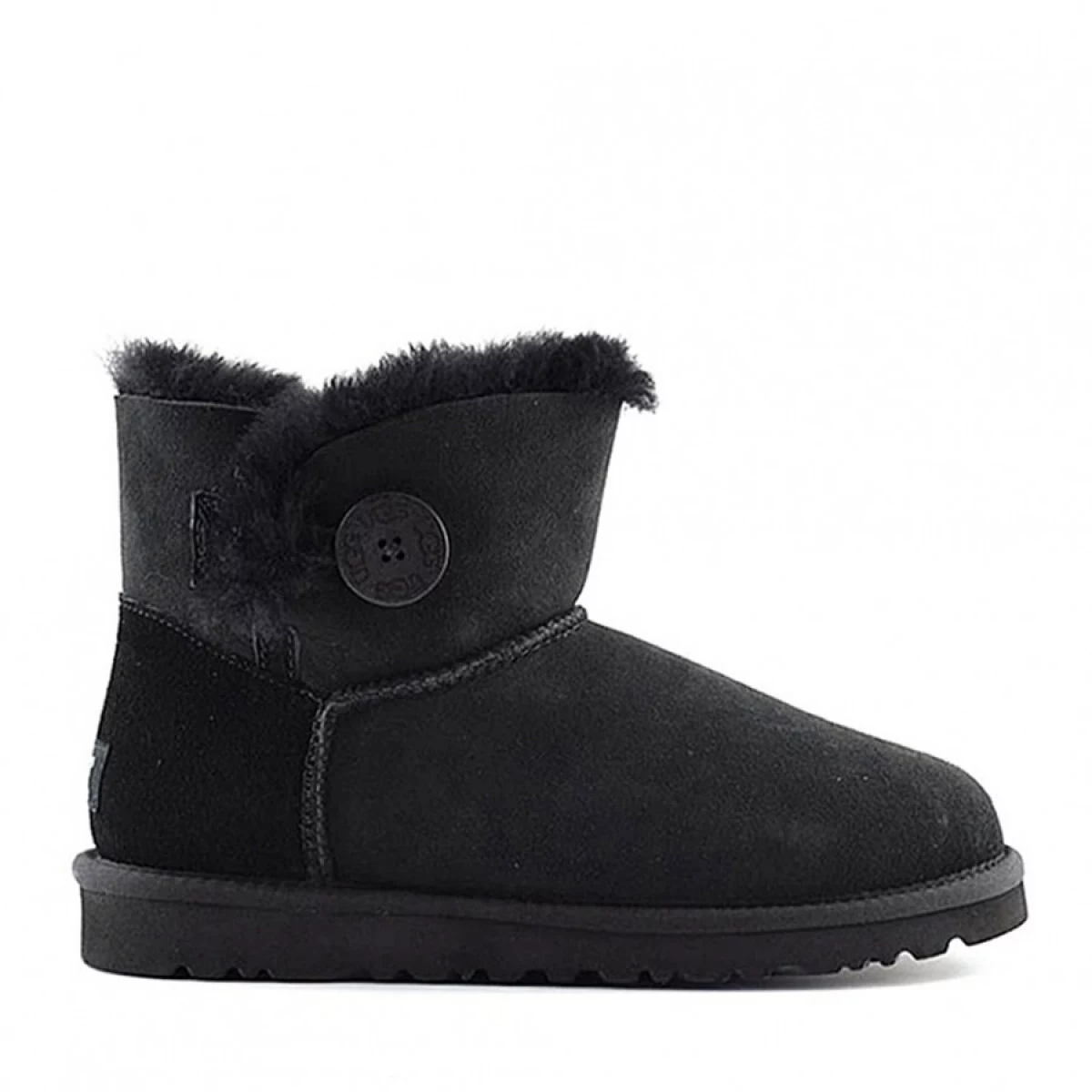 UGG Mini Bailey Button Black — фото 3