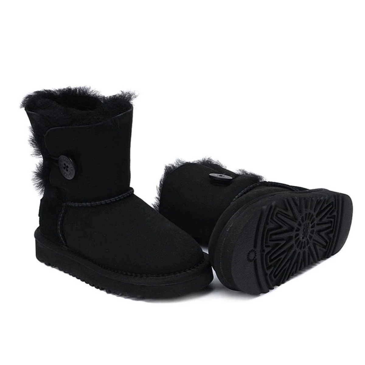 UGG Kids Bailey Button Black — фото 6
