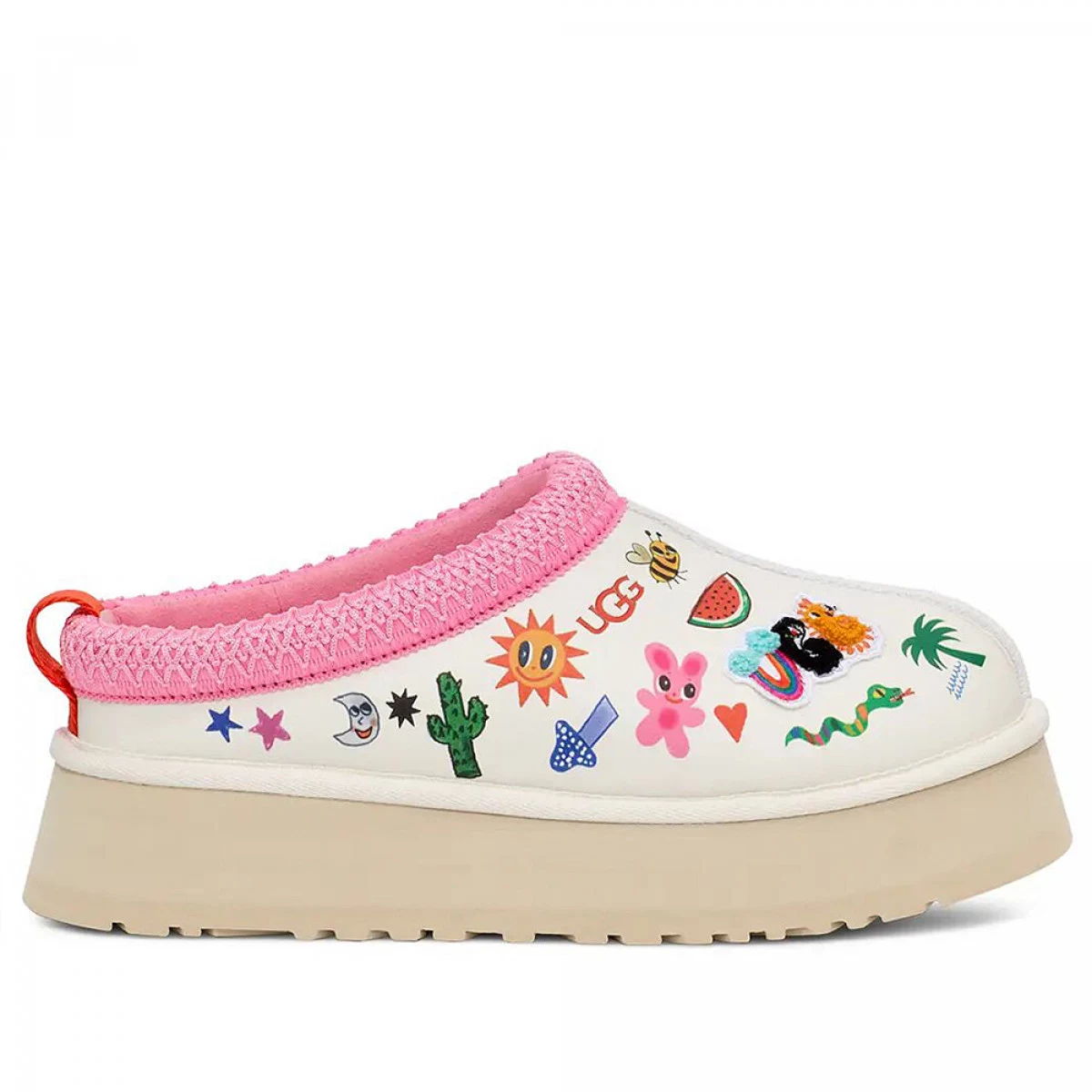 UGG Tazz Pop Sketch Slipper White — фото 3