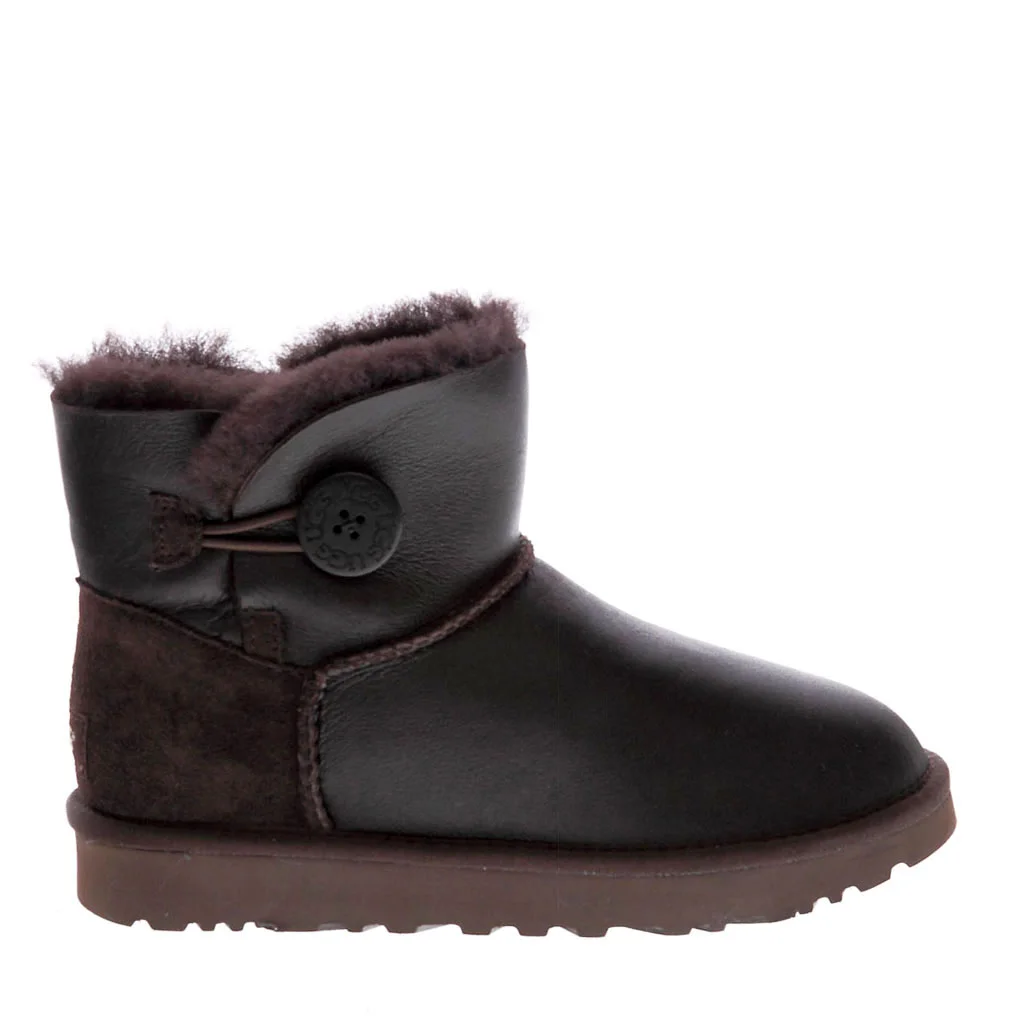 UGG Bailey Button Mini Metallic Chocolate