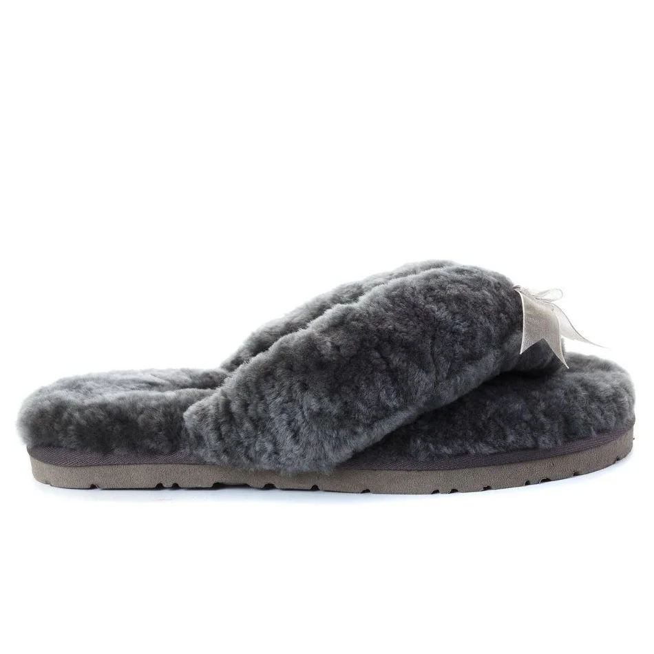 UGG Fluff Flip Flop Grey