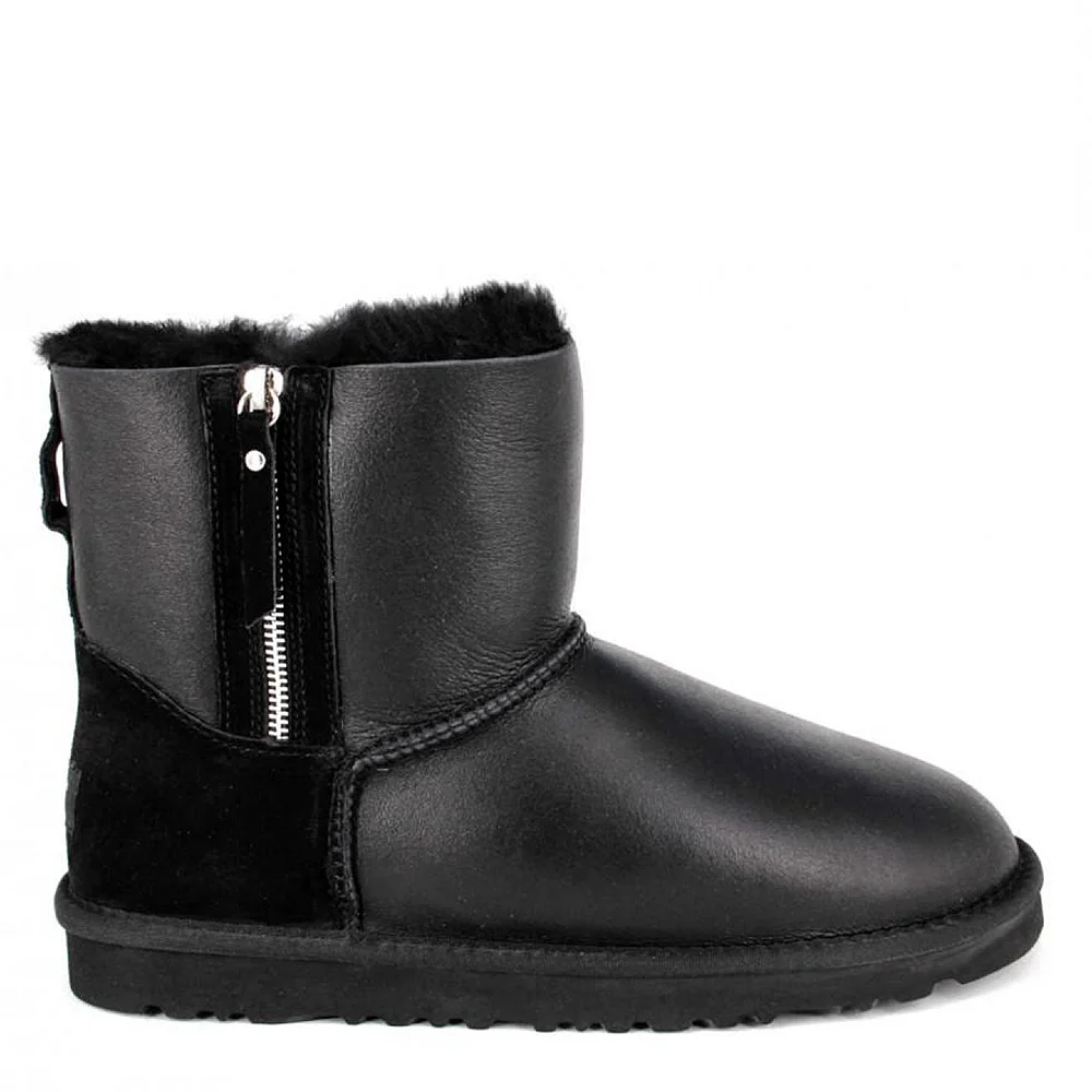 UGG Mens Classic Mini Double Zip Metallic Black