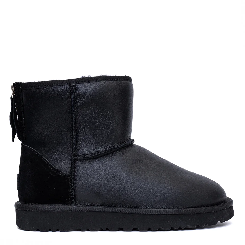 UGG Mens Classic Mini Zip Metallic Black